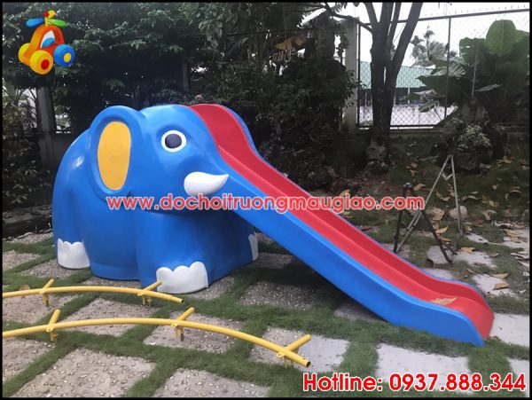 Cầu trượt thiết kế hình chú voi ngộ nghĩnh Cầu trượt thiết kế hình chú voi ngộ nghĩnh